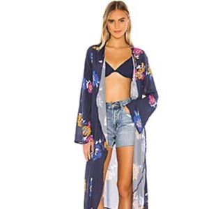 NWOT Maaji Make Waves Long Sleeve Kimono Coverup Dress